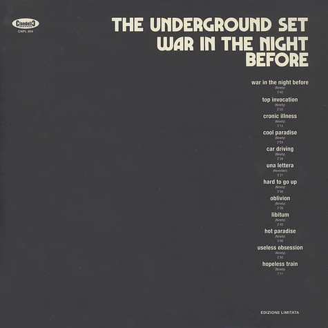 Underground Set - War In The Night Before Limited Colored Edition