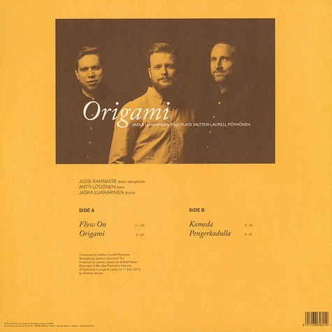 Jaska Lukkarinen Trio - Origami