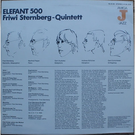 Friwi Sternberg - Quintett - Elefant 500