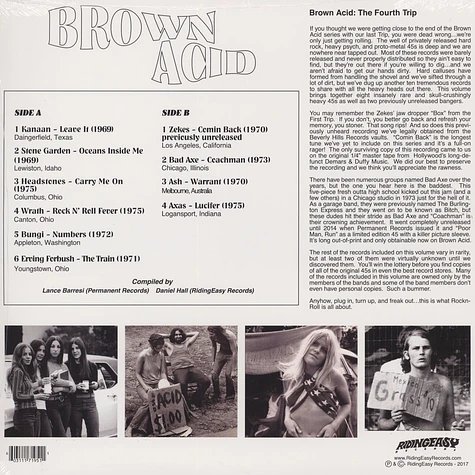 V.A. - Brown Acid: The Fourth Trip Black Vinyl Edition