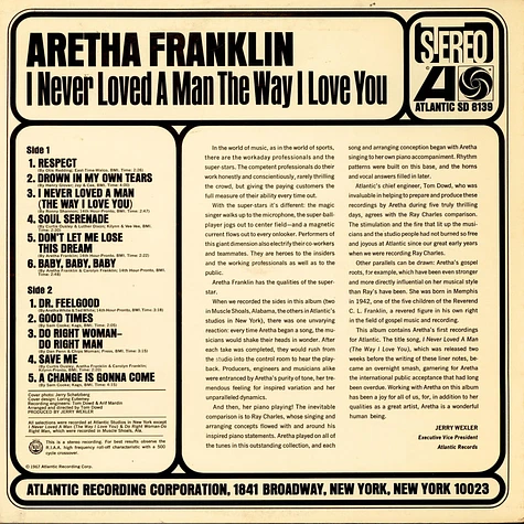 Aretha Franklin - I Never Loved A Man The Way I Love You