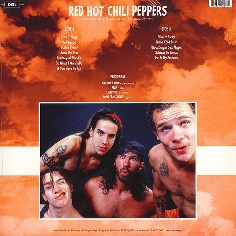 Red Hot Chili Peppers - Live at Pat O'Brien Pavilion Del Mar CA December 28th 1991