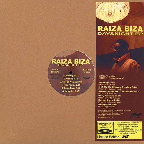 Raiza Biza - Day & Night EP Yellow Vinyl Edition
