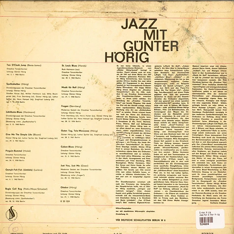 Günter Hörig - Jazz Mit Günter Hörig