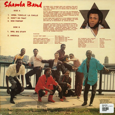 Shamba Band - Amba Tonelle La Caille