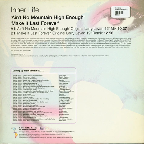 Inner Life - Ain't No Mountain High Enough / Make It Last Forever