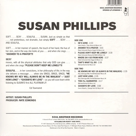 Susan Phillips - Soft Sexy Soul