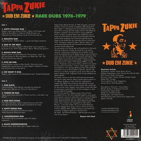 Tappa Zukie - Dub Em Zukie - Rare Dubs 1976-1979