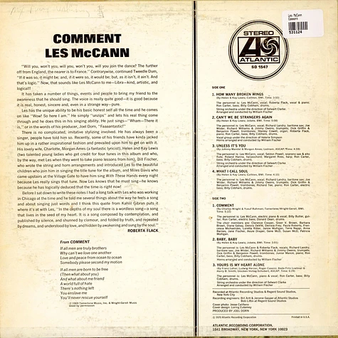 Les McCann - Comment