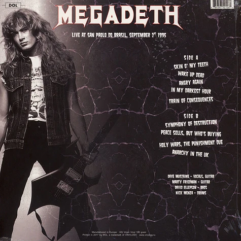 Megadeth - Sao Paulo do Brasil, September 2nd 1995