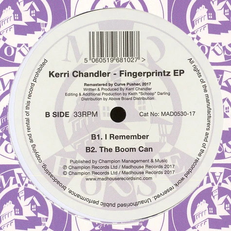 Kerri Chandler - Fingerprintz EP