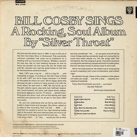 Bill Cosby - Bill Cosby Sings / Silver Throat