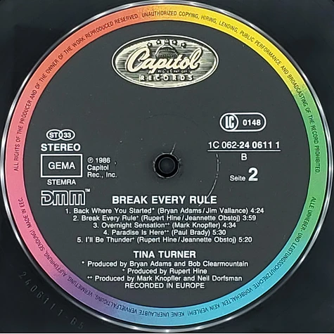 Tina Turner - Break Every Rule