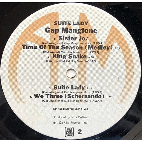 Gap Mangione - Suite Lady