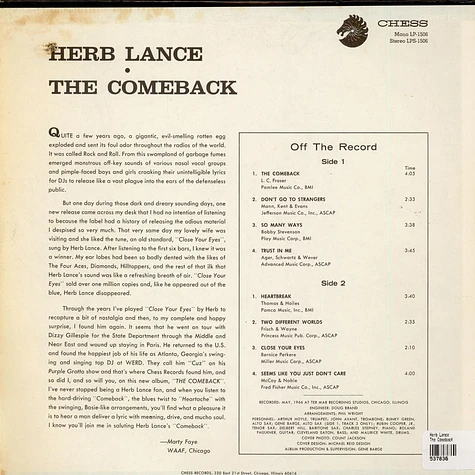 Herb Lance - The Comeback