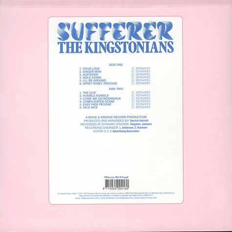 Kingstonians - Sufferer Black Vinyl Edition