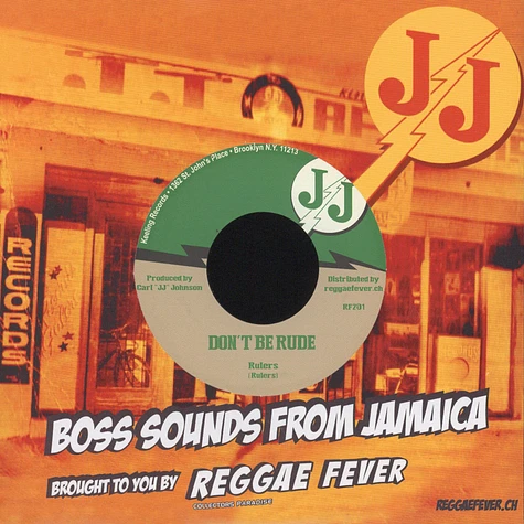 The Rulers / The Carib Beats - Don't Be Rude / JJ Special
