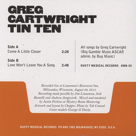 Greg Cartwright - Tin ten