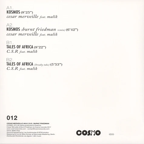 Cesar Merveille & C.S.R. - Kosmos EP Burnt Friedman Remix Feat. Malik