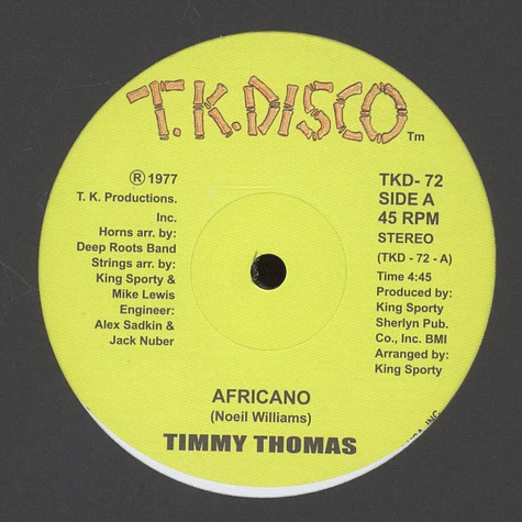 Timmy Thomas - Africano