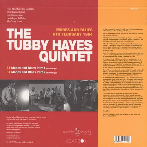 Tubby Hayes Quintet - Modes and Blues Live at Ronnie Scott's