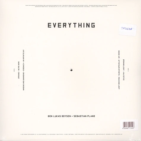 Ben Lukas Boysen & Sebastian Plano - Everything Clear Vinyl Edition