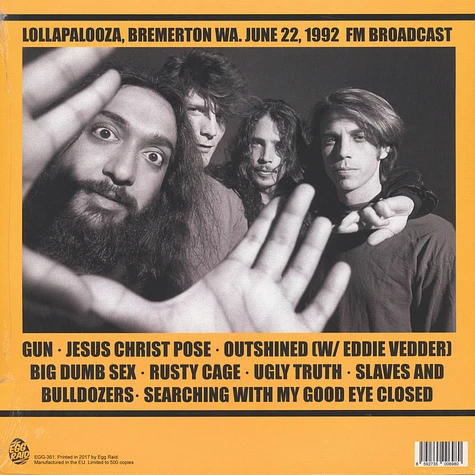 Soundgarden - Lollauder Than Love: Lollapalooza Festival, Bremerton 1992