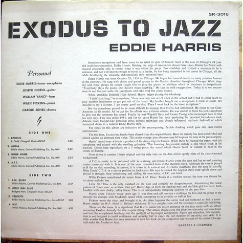 Eddie Harris - Exodus To Jazz