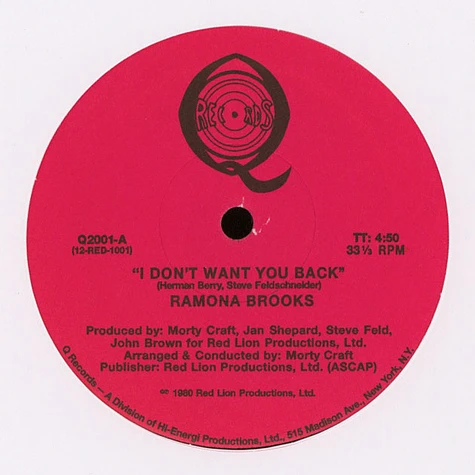 Ramona Brooks - I Don’t Want You Back