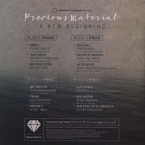 Basement Records presents - Precious Material: "A New Beginning"