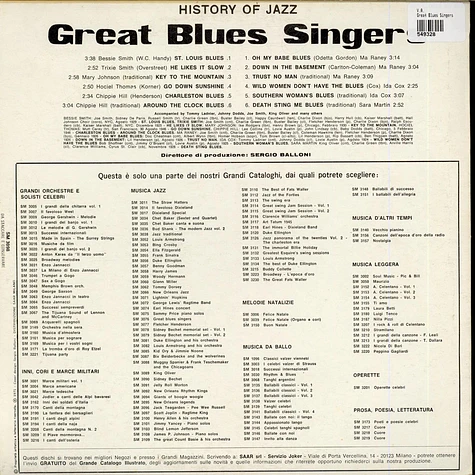 V.A. - Great Blues Singers / History Of Jazz
