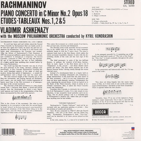 Vladimir Ashkenazy & Mosow Philarmonic Orchestra with Kirill Kondrashin - Rachmaninov Piano Concert No. 2