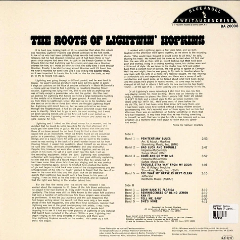 Lightnin' Hopkins - The Roots Of Lightnin' Hopkins