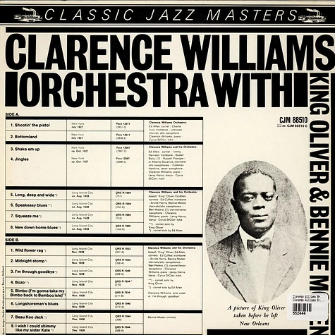 Clarence Williams And His Orchestra - Clarence Williams Orchestra With King Oliver & Bennie Moten