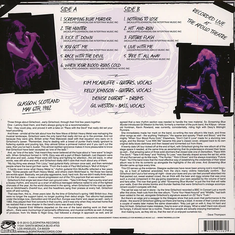 Girlschool - Glasgow 1982 Purple Vinyl Edition