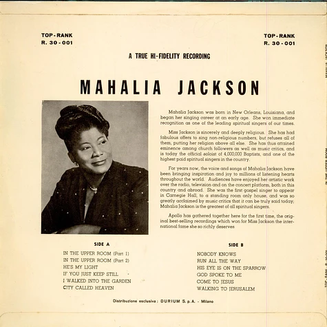 Mahalia Jackson - In The Upper Room With Mahalia Jackson