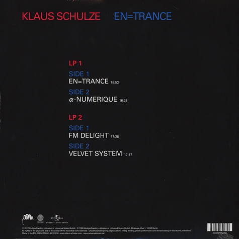 Klaus Schulze - En=Trance (2017 Remaster)