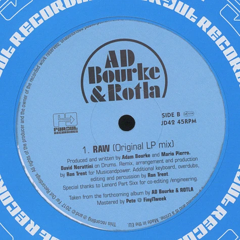 Ad Bourke & Raiders Of The Lost Arp (ROTLA) - Raw Ron Trent Remix