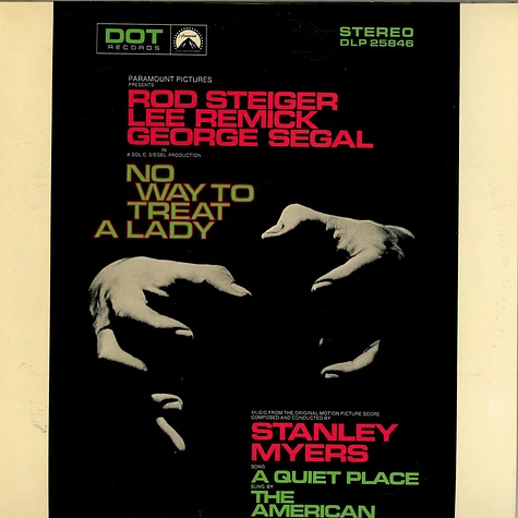 Stanley Myers - No Way To Treat A Lady (Music From The Original Motion Picture Score)