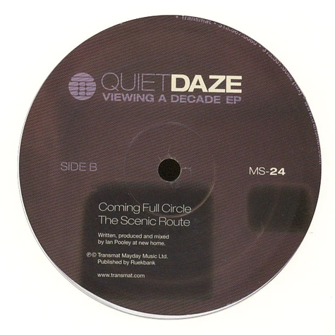 Quiet Daze (Ian Pooley) - Viewing A Decade EP