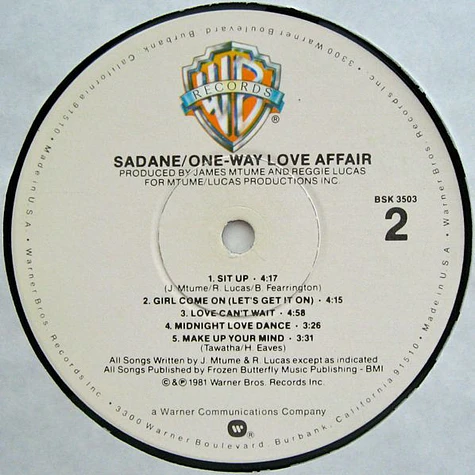 Marc Sadane - One-Way Love Affair