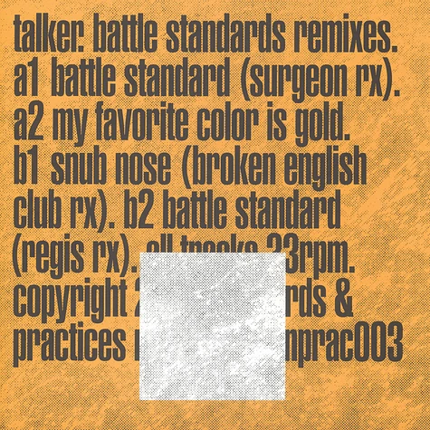 Talker - Battle Standards Remixes Silver Vinyl Edition