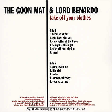 Goon Mat And Lord Benardo, The - Take Off Your Clothes