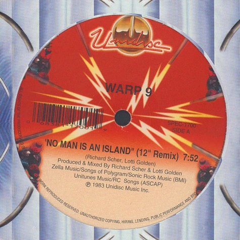 Warp 9 - No Man Is An Island / Light Years Away