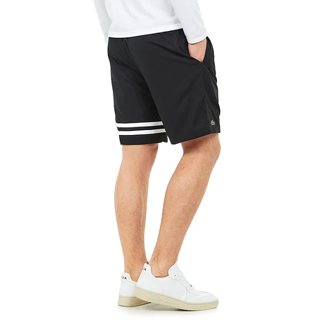 Lacoste - Green Crocodile Transfer Diamond Weave Taffeta Shorts