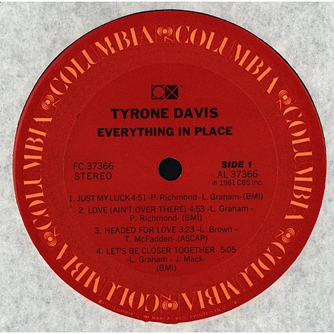 Tyrone Davis - Everything In Place