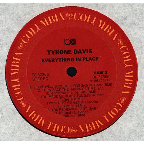 Tyrone Davis - Everything In Place