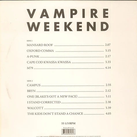 Vampire Weekend - Vampire Weekend
