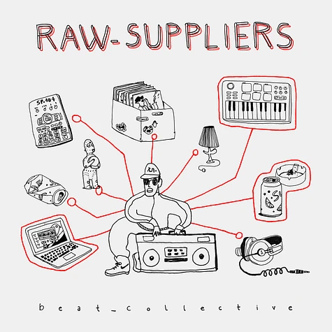 Raw Suppliers - beat_collective Red & White Marbled Vinyl Edition