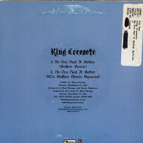 King Creosote - No One Had It Better